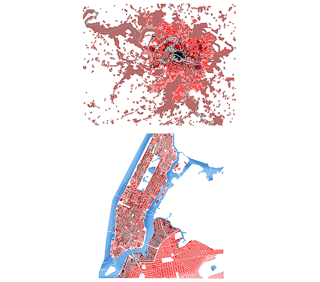 Comparative study from city to architectural fragment